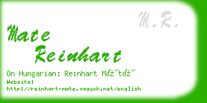 mate reinhart business card